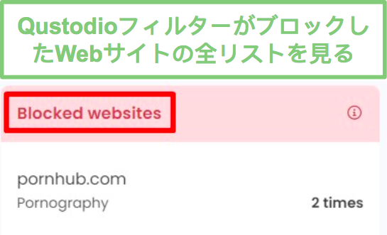 ブロックされた Web サイト