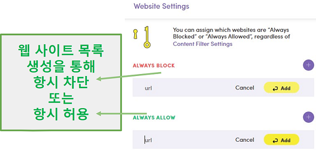 Net Nanny 웹 사이트 설치
