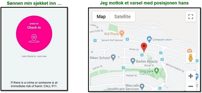 Bark sender varsler om innsjekking