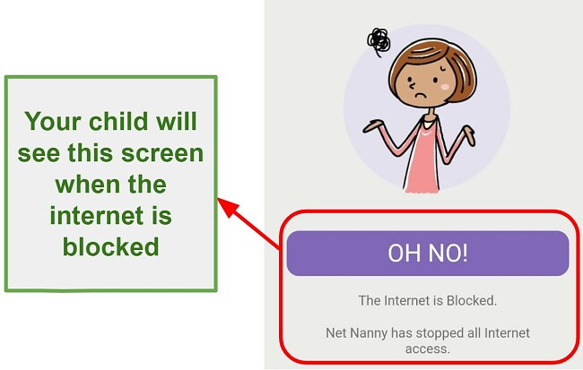 Net Nanny blocks the internet