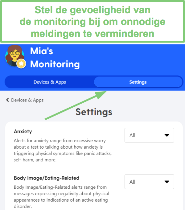 Monitoring instellen