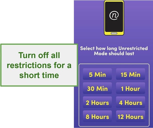 Net Nanny unrestricted mode