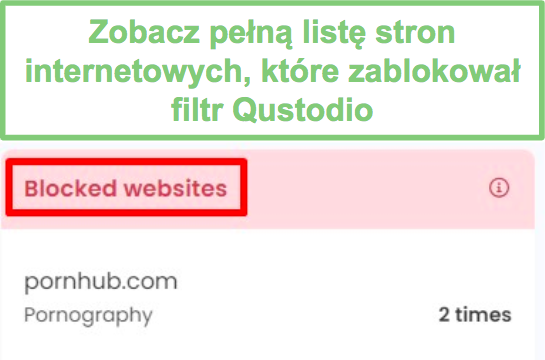 Zablokowane strony internetowe