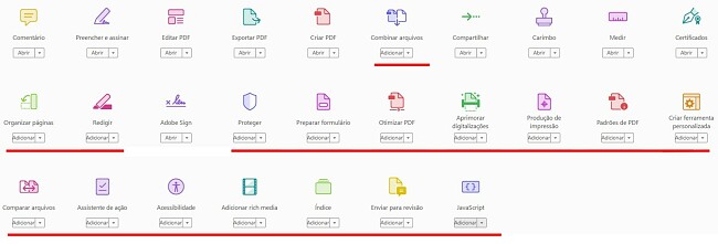 Ferramentas do Adobe Acrobat Pro