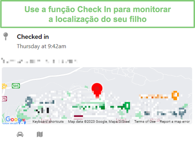 Check-in de localização