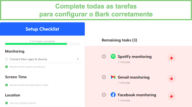 Lista de verificação de casca