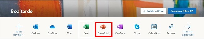 Baseado no navegador do PowerPoint