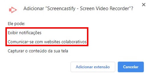 Aprovando permissões para extensões do Google Chrome