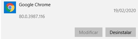 Desinstalar o Chrome