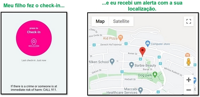 Bark envia alertas de check-in