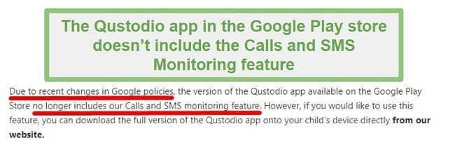 Qustodio Google Play policy