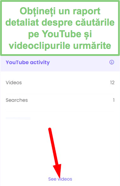 Monitorizare Qustodio YouTube