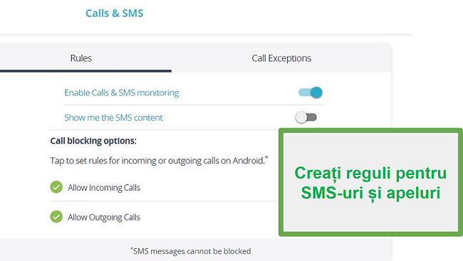 Monitorizați apelurile și SMS-urile Qustodio