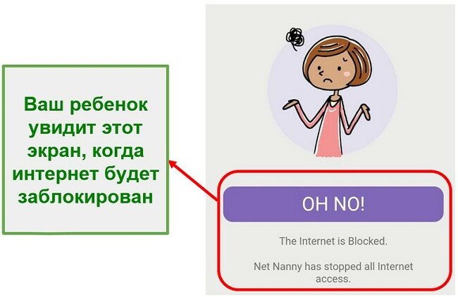 Net Nanny блокирует интернет