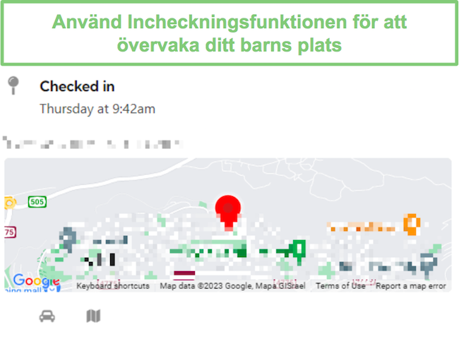 Incheckning på plats