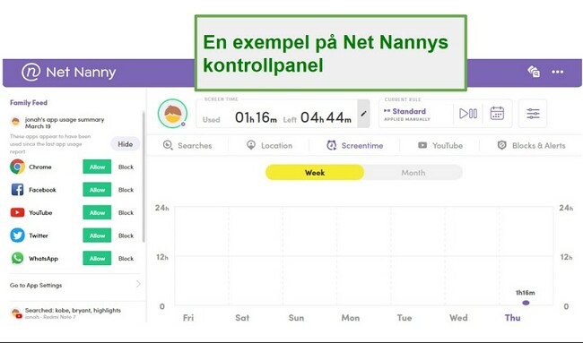 Net Nanny Apps beheren