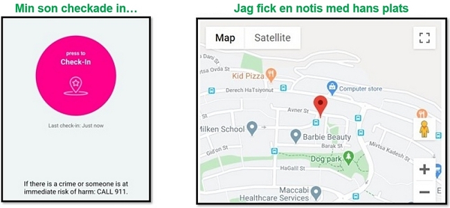 Bark skickar incheckningsvarningar