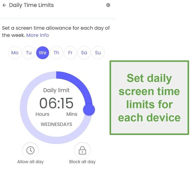 Establezca límites de tiempo de pantalla diarios con Qustodio