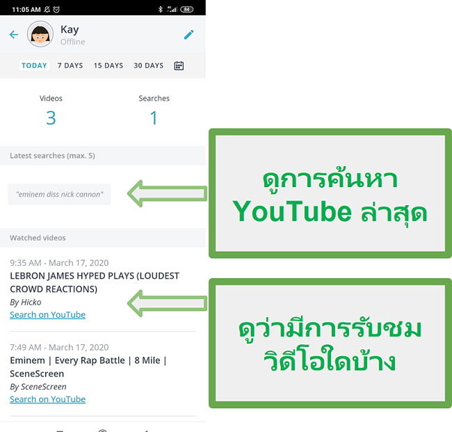 การตรวจสอบ Qustodio Youtube