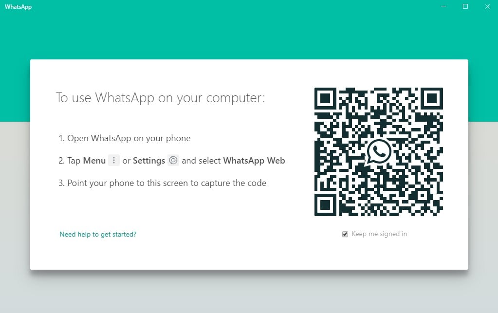 Windows için WhatsApp QR kodu