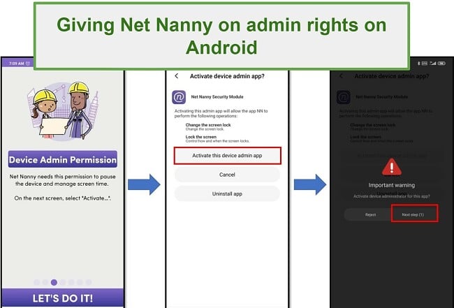 Net Nanny Admin Rights