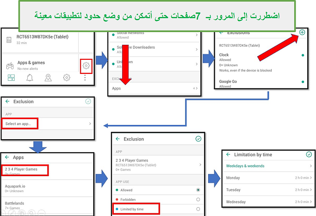 واجهة Safe Kids ليست بديهية