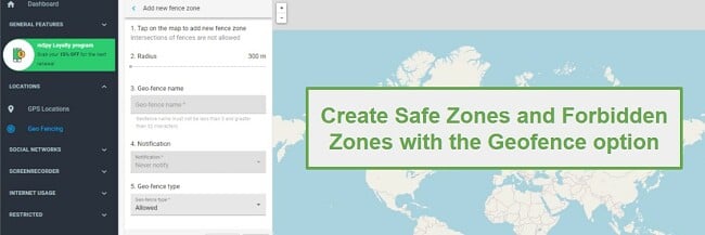 Create an mSpy geofence