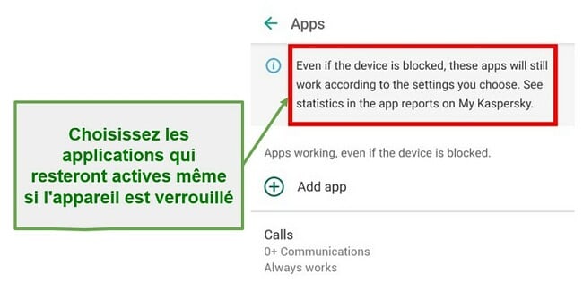 Contrôle de l'application Safe Kids