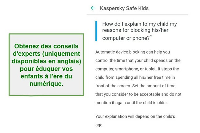 Conseils parentaux Safe Kids