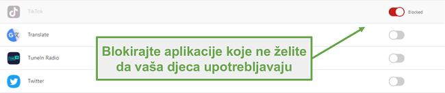 Blokirajte aplikacije pomoću obitelji Norton