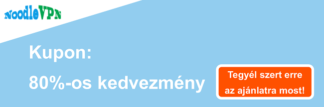 NoodleVPN szelvény banner - 80% kedvezmény