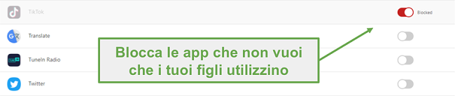 Blocca le app con Norton Family