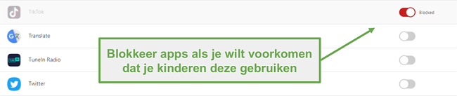 Blokkeer apps met Norton Family