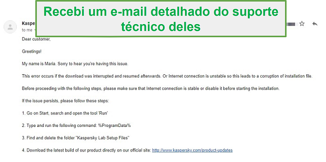 Apoio ao cliente Safe Kids