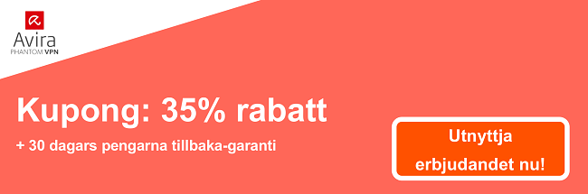 AviraVPN-kupongbanner - 35% rabatt