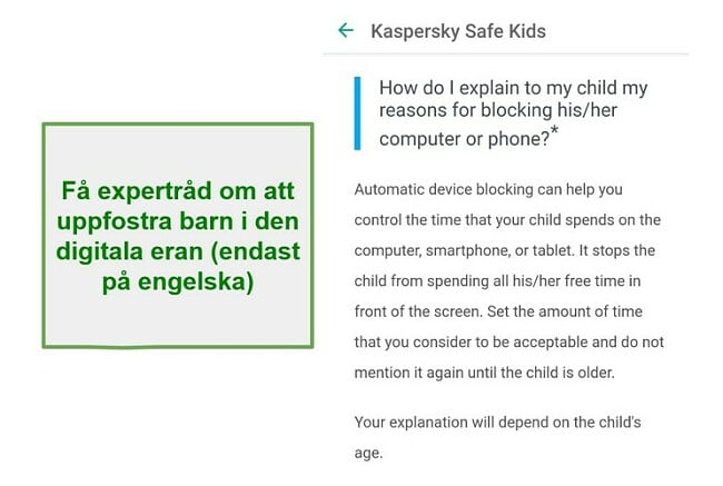 Safe Kids föräldrarådgivning