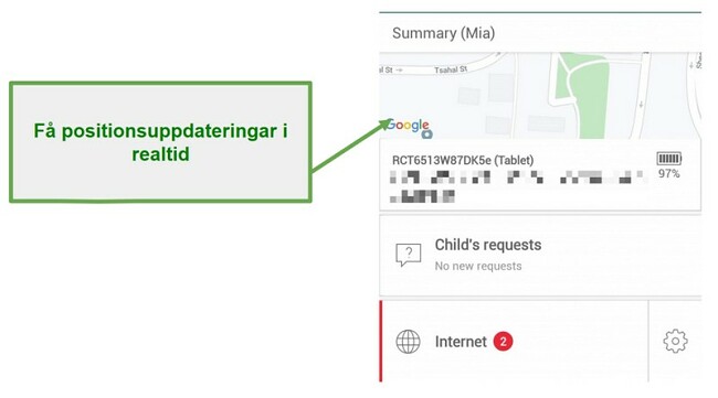 Safe Kids realtidsspårning i realtid