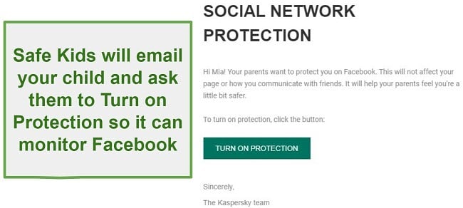 Safe Kids social network monitoring
