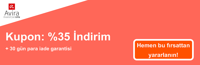 AviraVPN kupon başlığı - 35% indirim