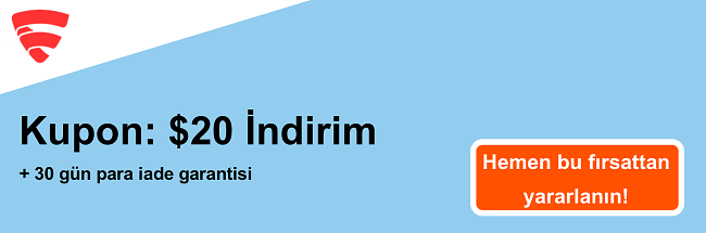 FSecureFreedome kuponu - 20 $ indirim