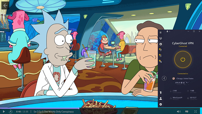 CyberGhost îi deblochează pe Rick și Morty pe HBO Max