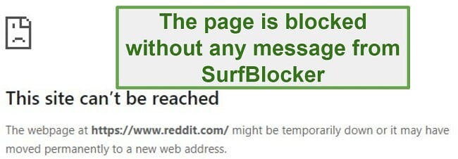 SurfBlocker blocks internet