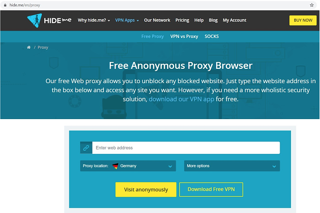 free proxy server hide me