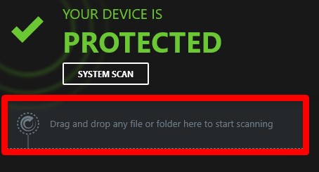 BitDefender scan specific program