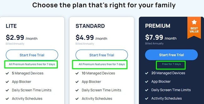 Mobicip 7-day trial