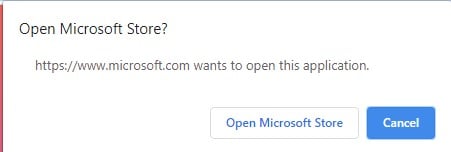 Open Microsoft store