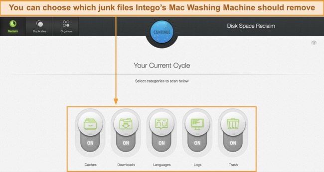 Screenshot of Intego's Washing Machine Reclaim mode