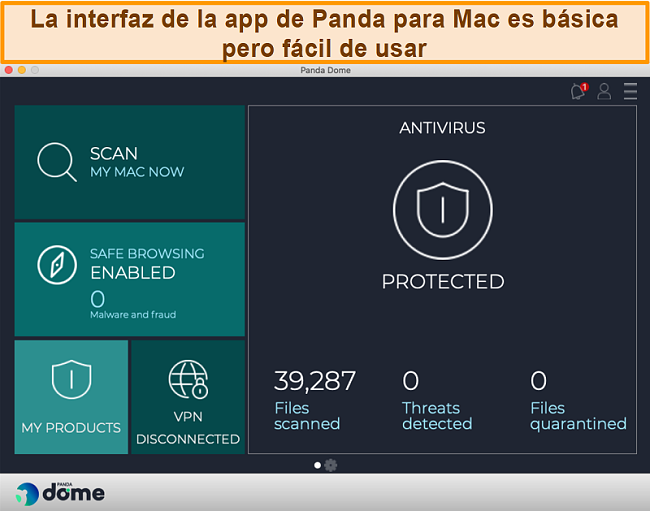 Screenshot of the Panda app interface on Mac