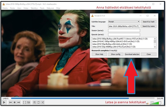 Lataa Tekstitys VLC