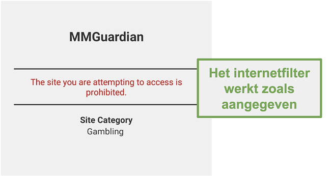 Képernyőkép a hirdetési módon működő webszűrőről